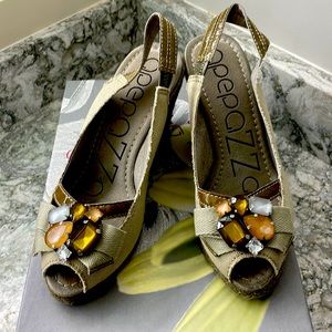 Apepazza taupe sling backs- worn once